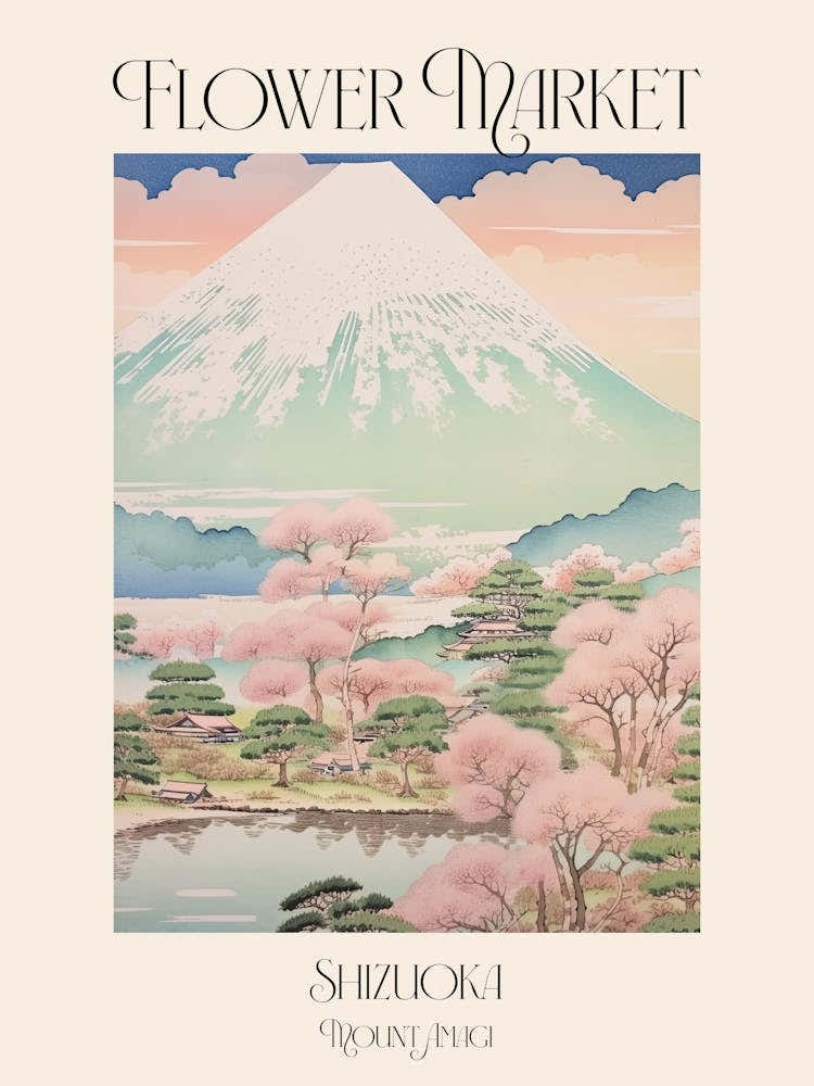Flower Market Mount Amagi In Shizuoka Japanese Landscape 1 Poster