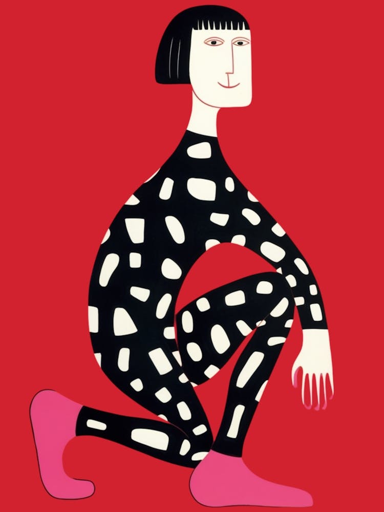 Woman In Black And White