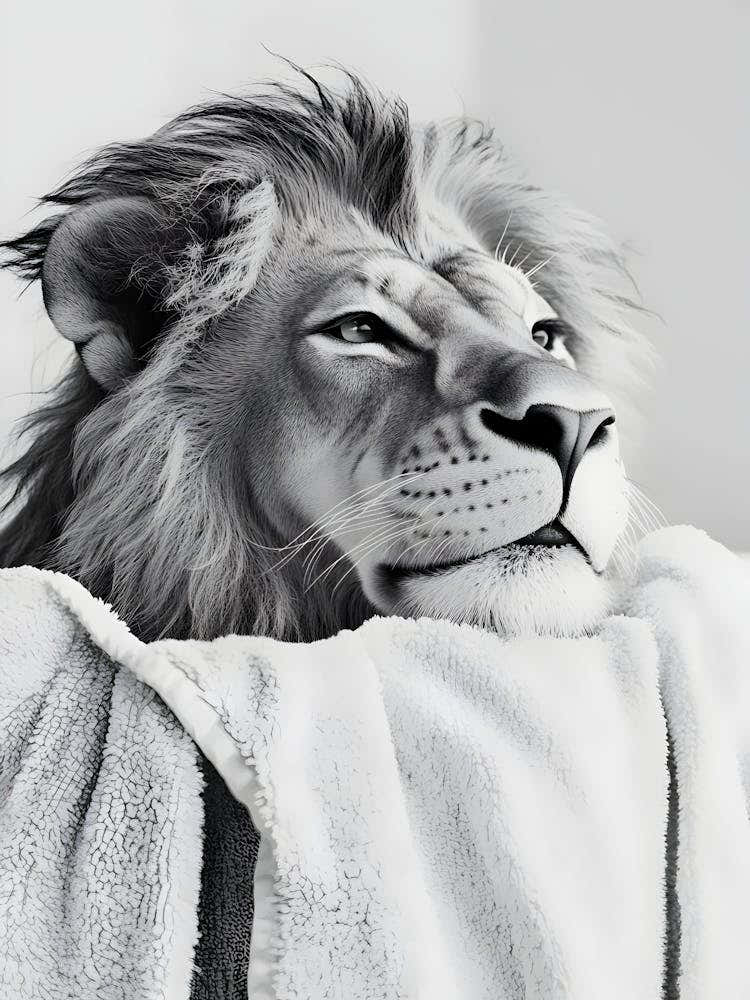 Lion In A Towel 1