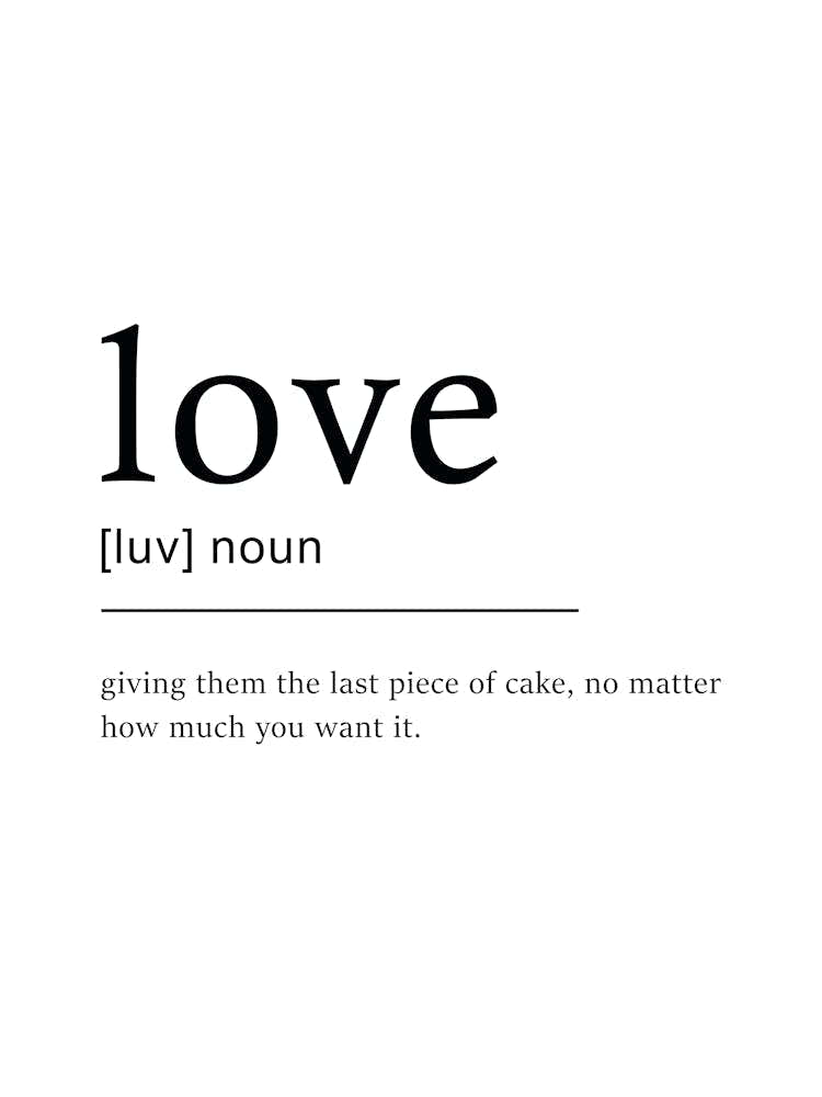 Love Definition Poster - Dictionary
