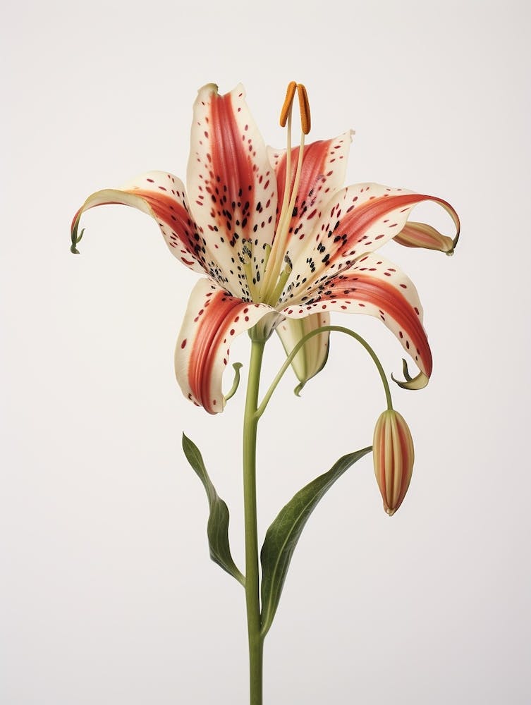 Pressed Flower Botanical Art Gloriosa Lily 4