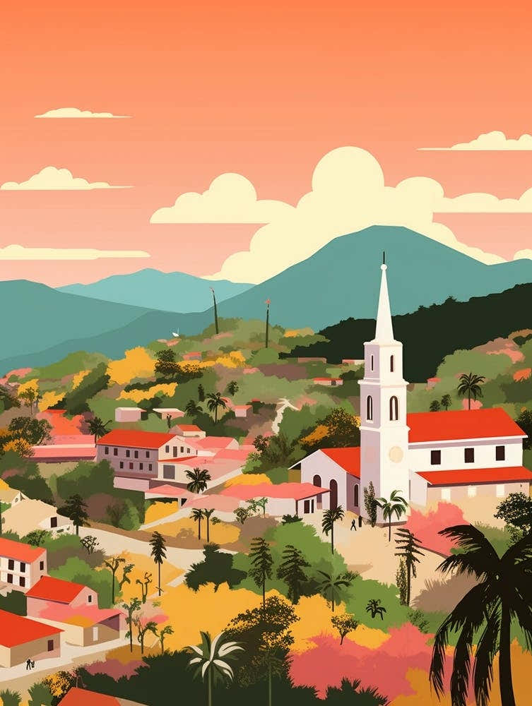 Honduras Travel Illustration