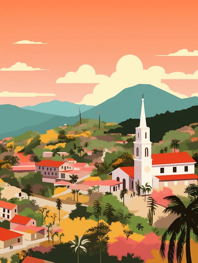 Honduras Travel Illustration