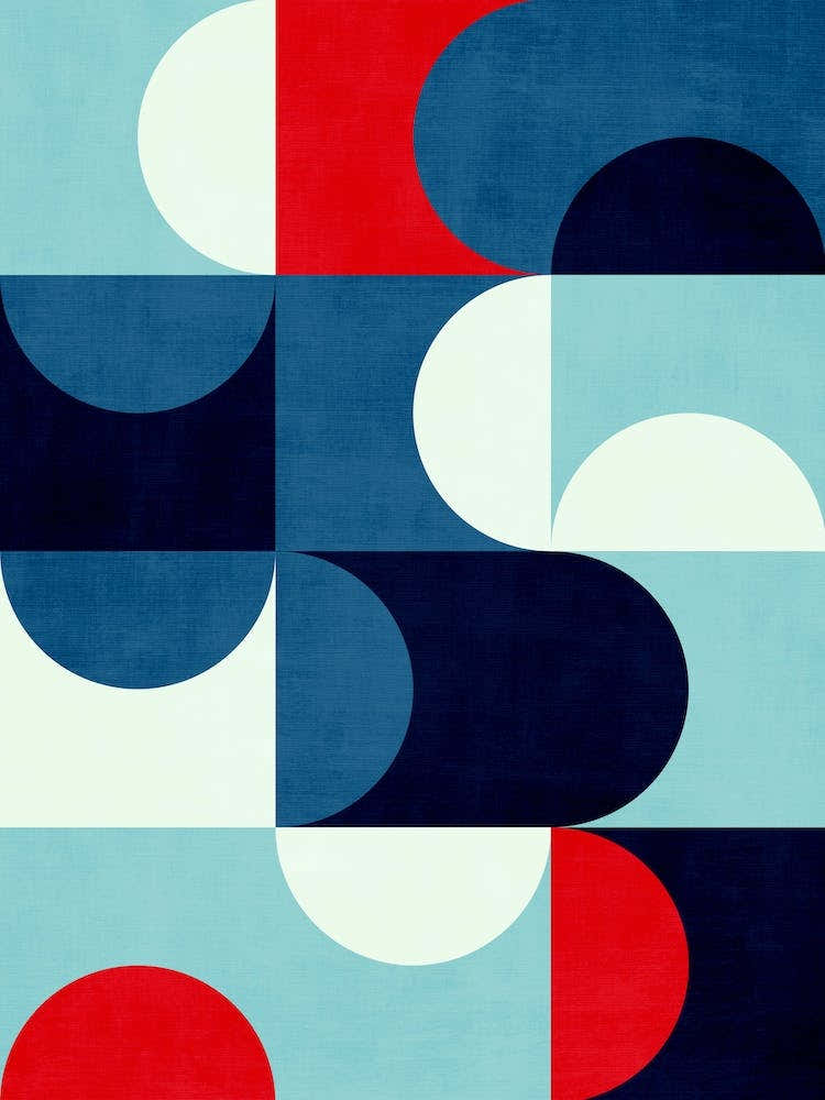 Mcm Red Blue White B