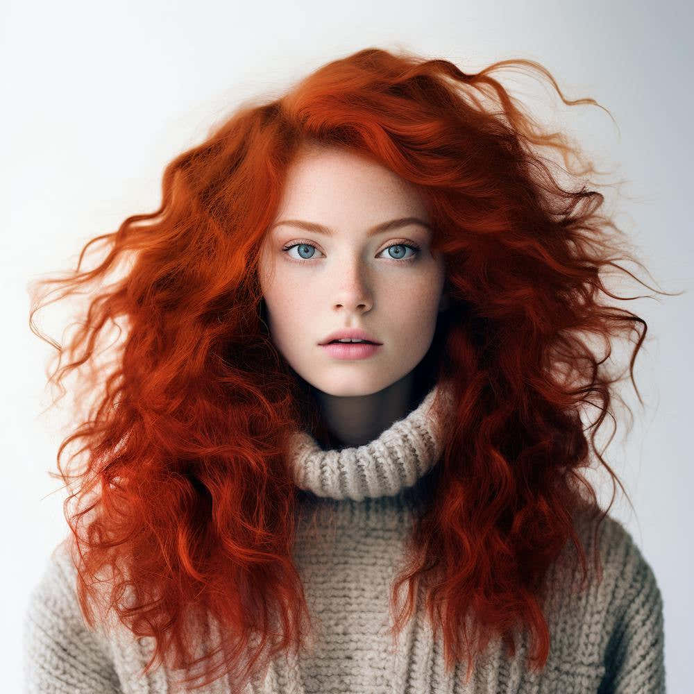 Beautiful Young Woman With Red Hair