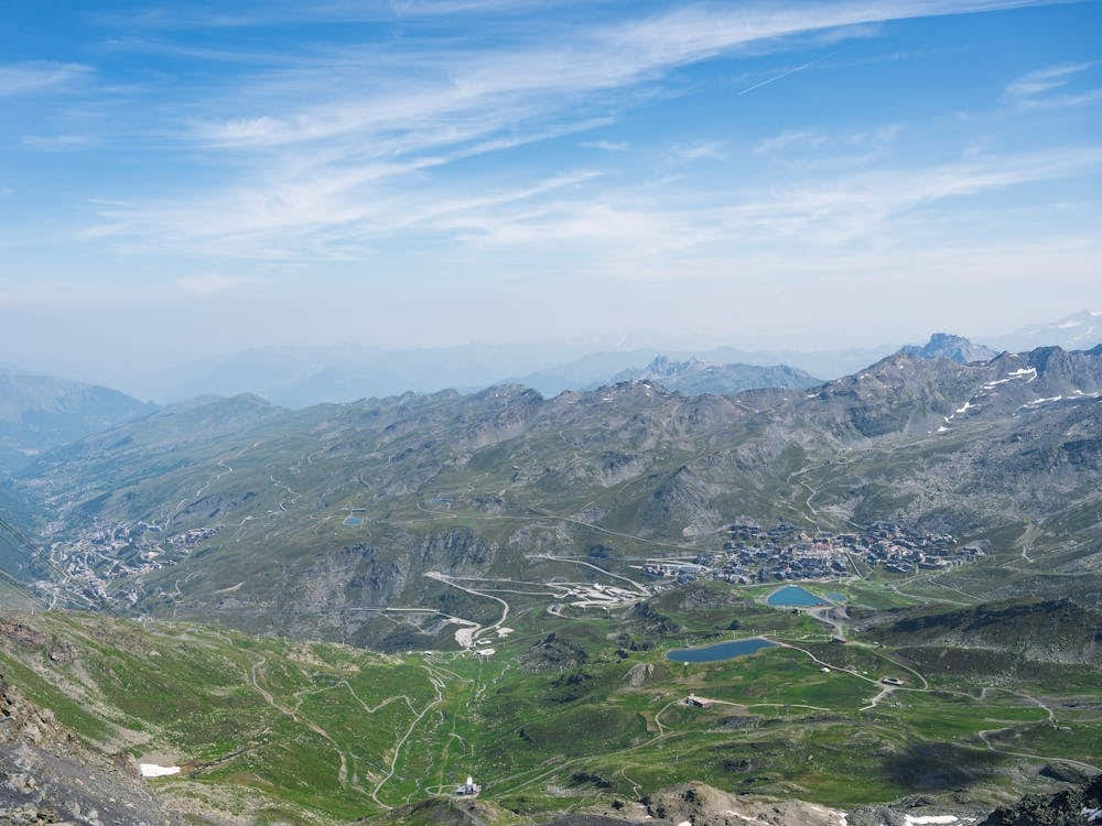 The village of Val Thorens in France - french alps mountains at high altitude - summer travel photography by Christa Stroo Photography