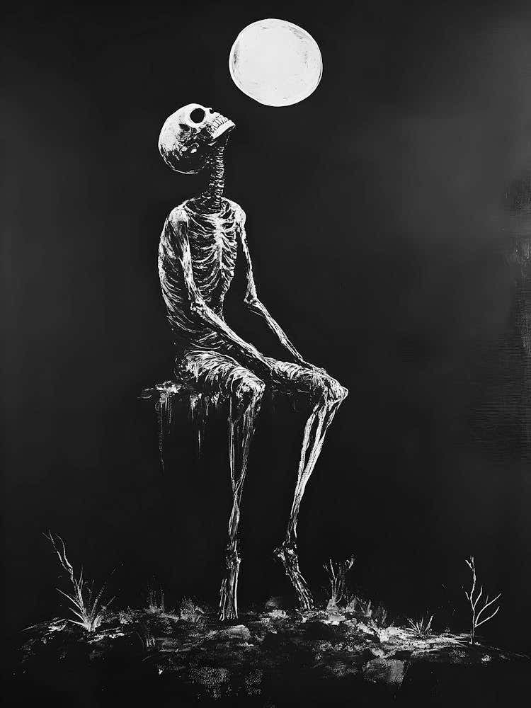 Skeleton In The Moonlight