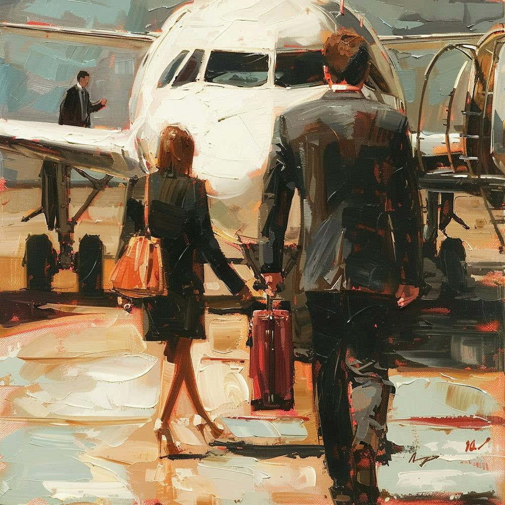 Man And Woman At The Airport