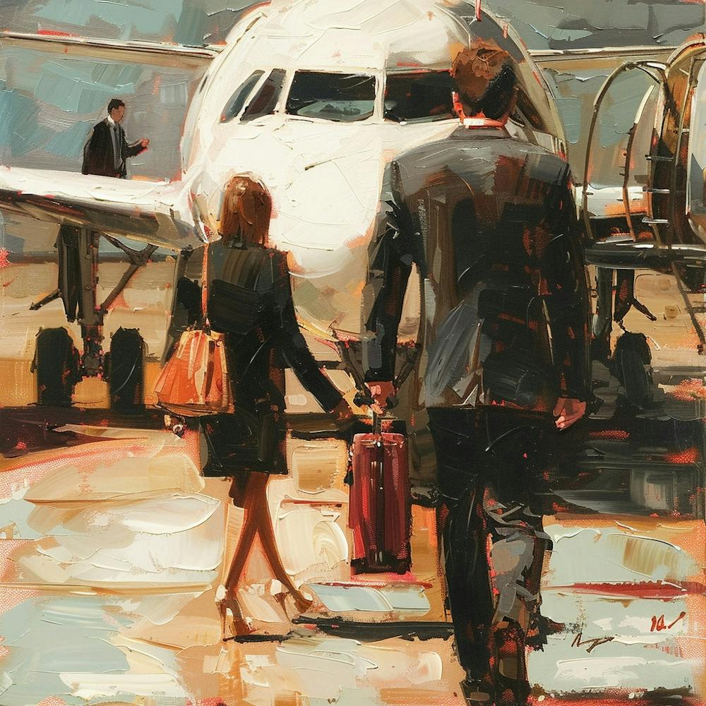 Man And Woman At The Airport