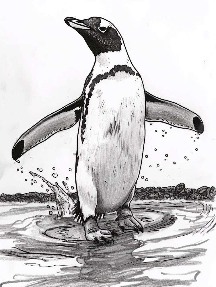 King Penguin Hauling Out Of The Water 3