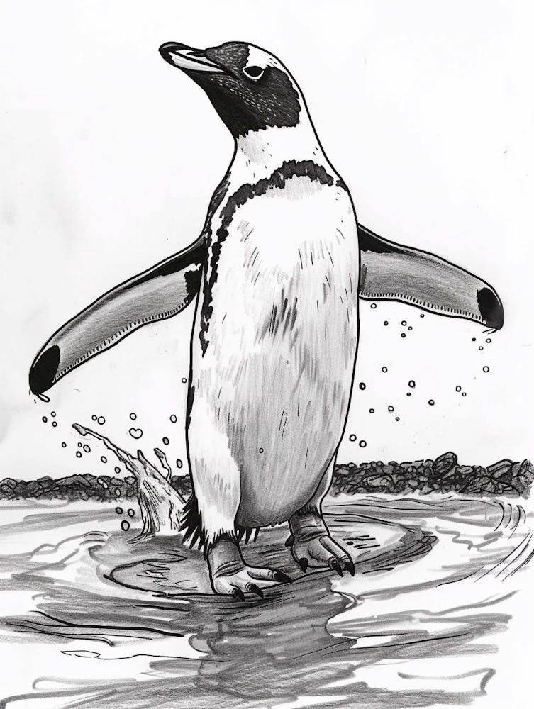 King Penguin Hauling Out Of The Water 3