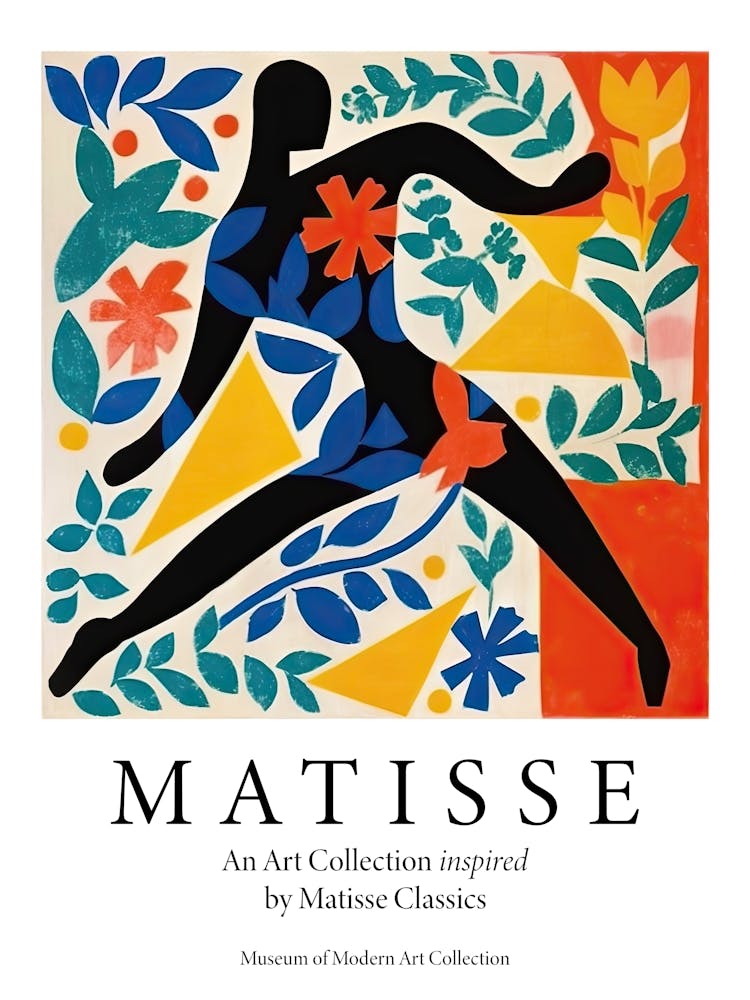 Black Figure Botanical, The Matisse Inspired Art Collection Poster