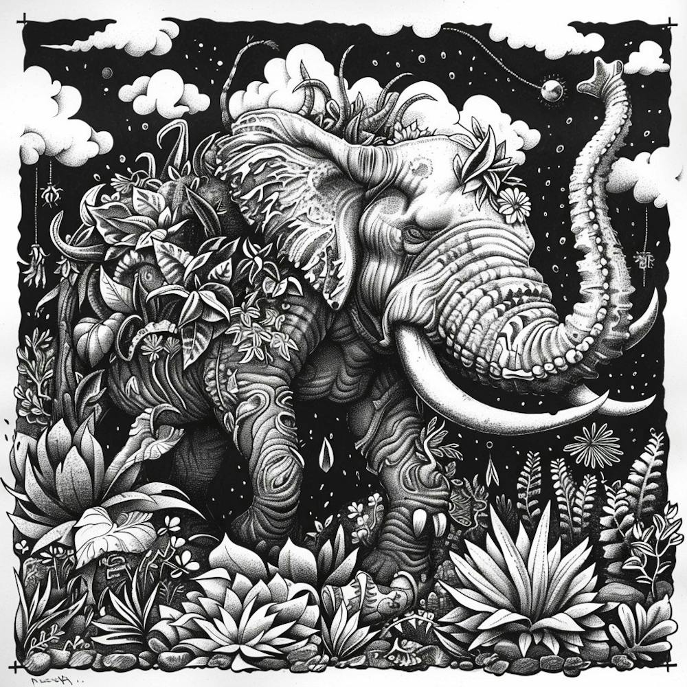 Elephant In The Jungle