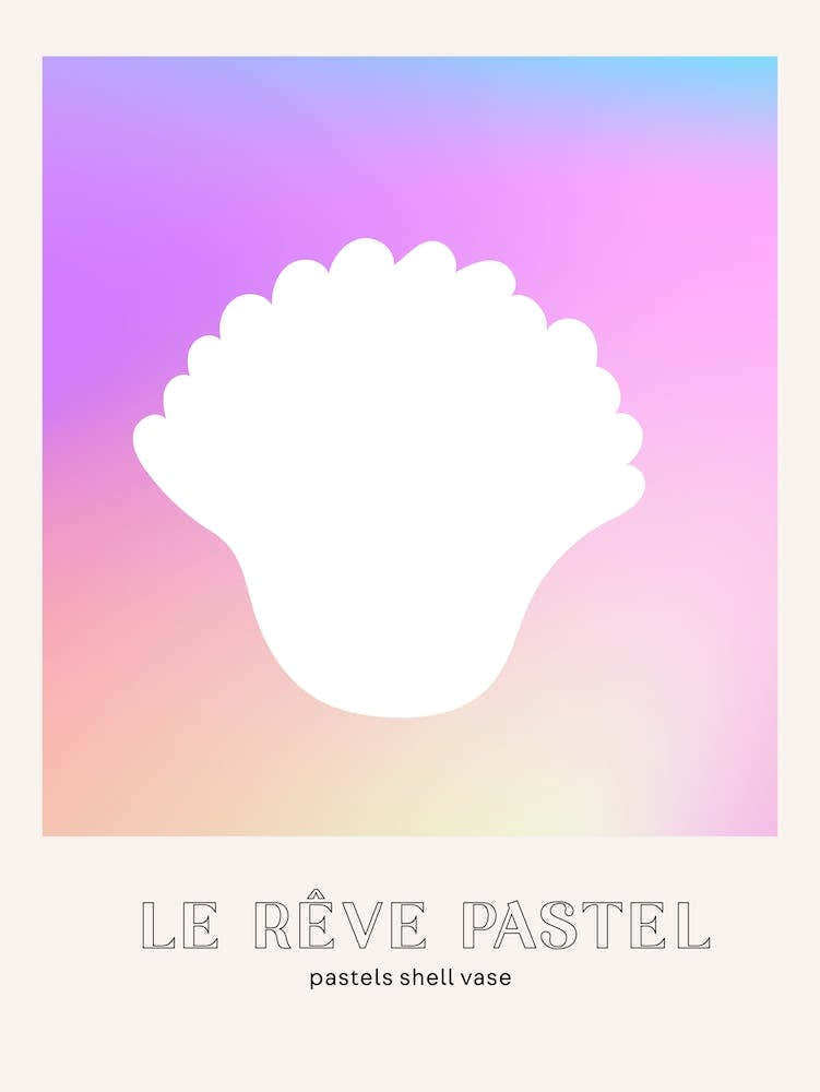 Le Reve Pastel Dream Sea Shell Vase