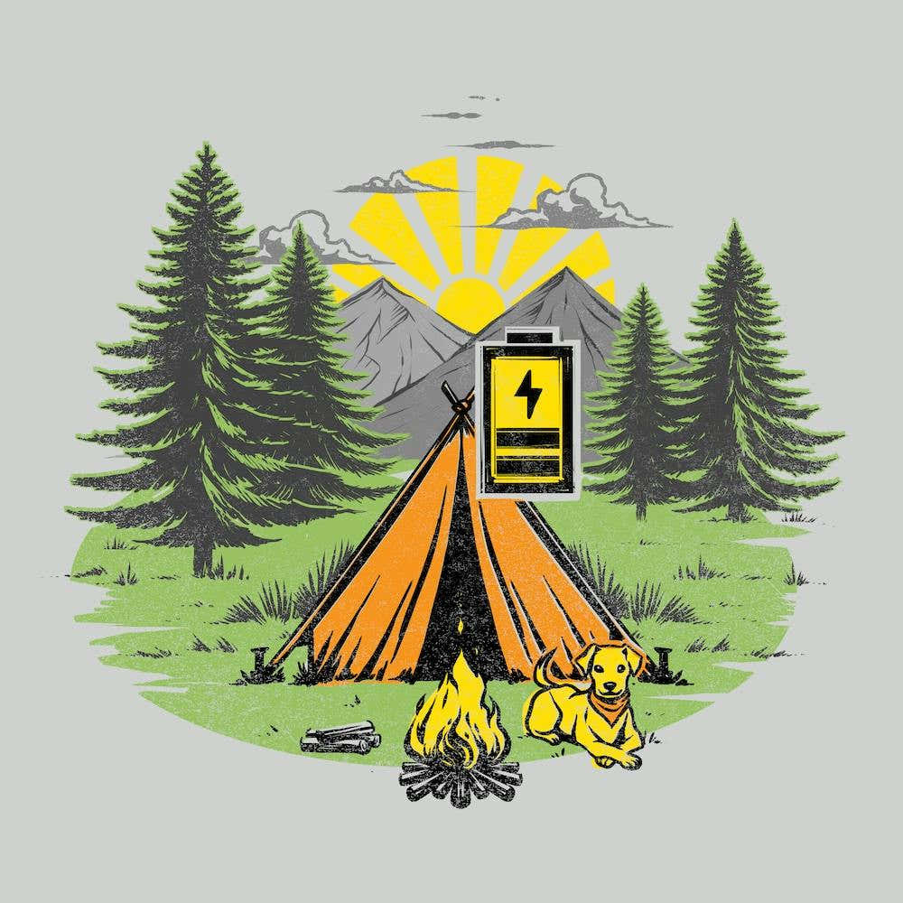 Recharging Offline Camping Dog Square