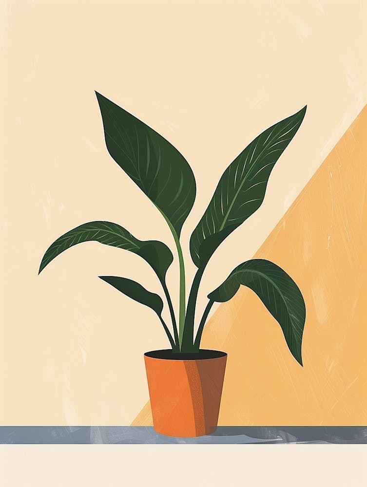 Prayer Plant Minimalist Illustration 4