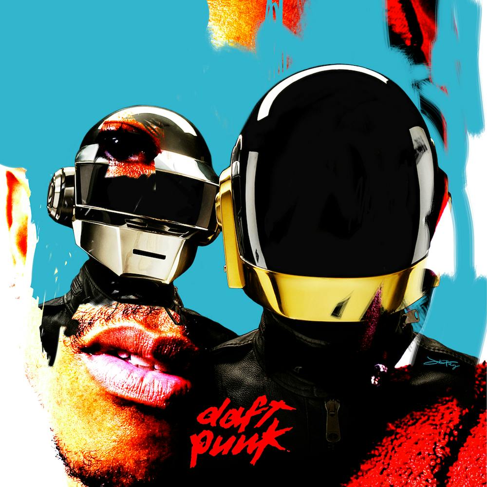 Daft Punk Pharrell Williams Get Lucky Illustration