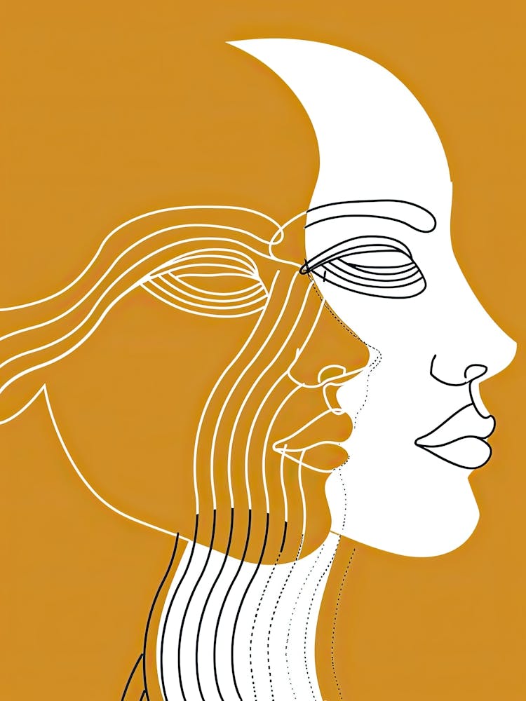 Line Art Intricate Simplicity In Yellow 4