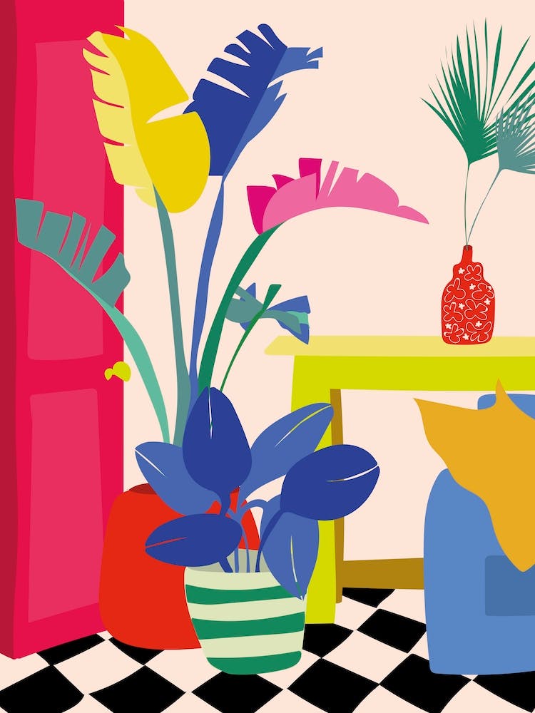 Maximalist Colorful Living Room