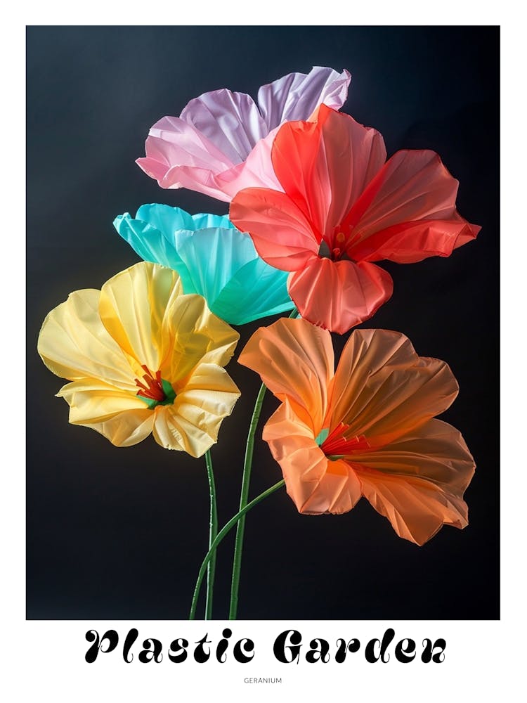 Bright Inflatable Flowers Poster Geranium 3