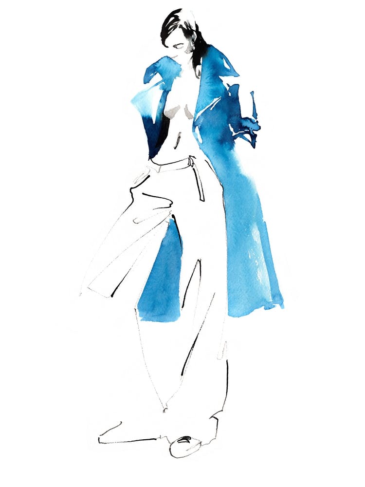 Girl In Blue Coat