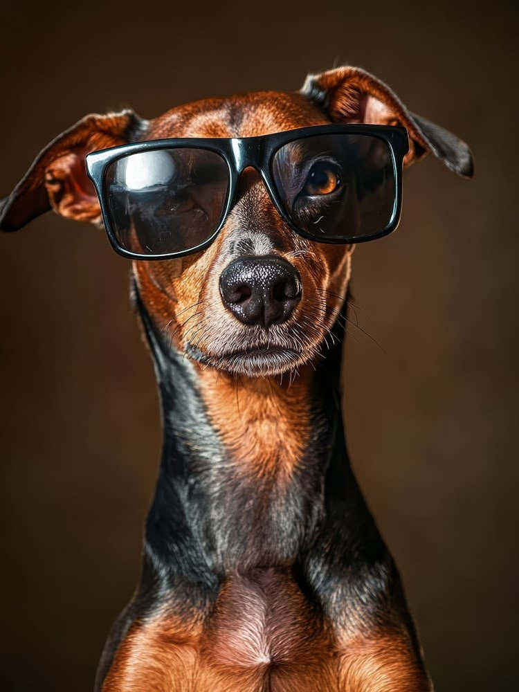 Dachshund Wearing Sunglasses