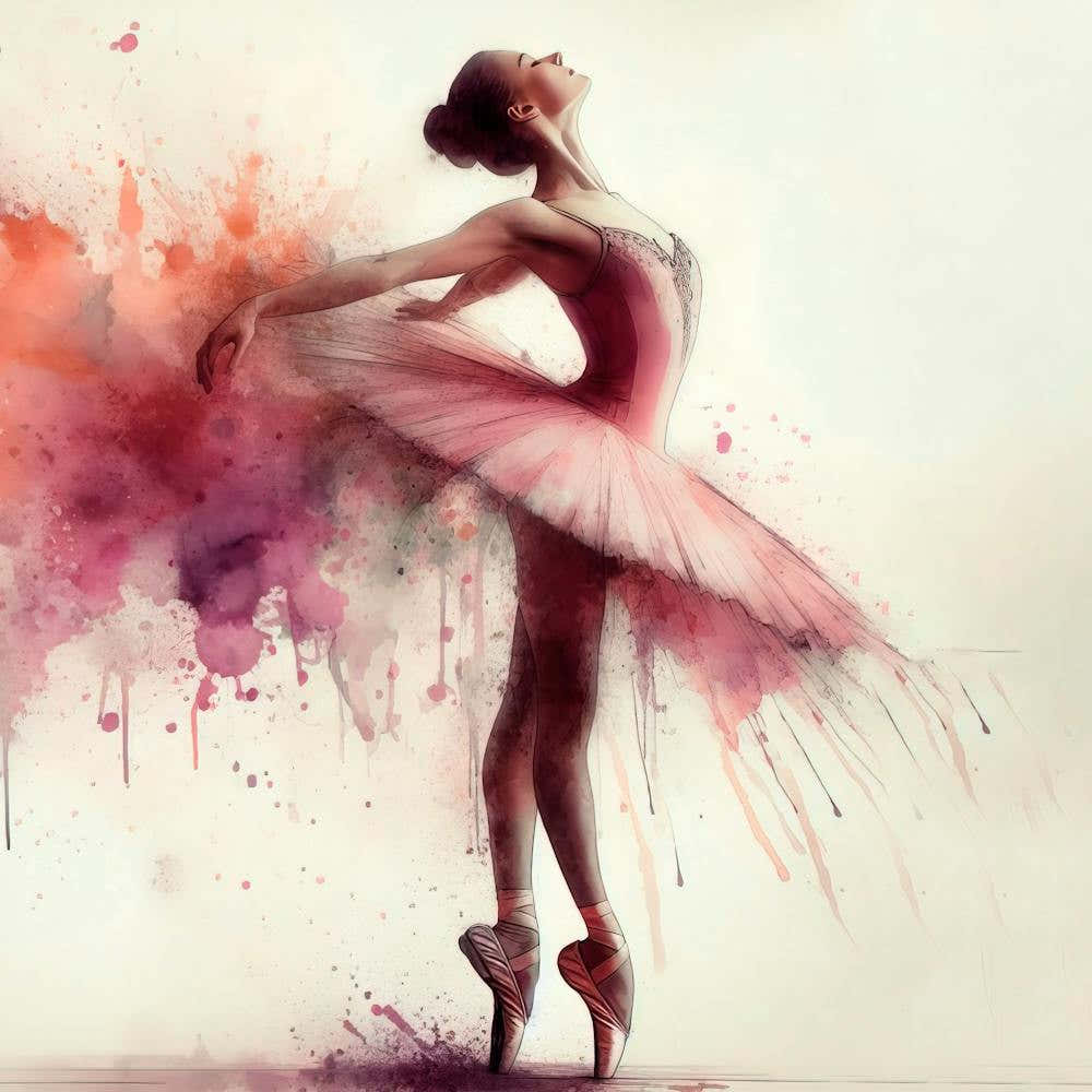 Ballerina in watercolor 4