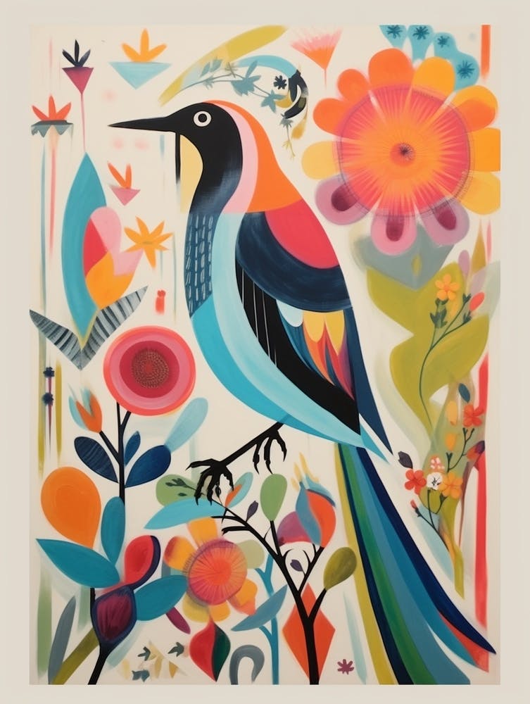 Colourful Scandi Bird Swallow 1