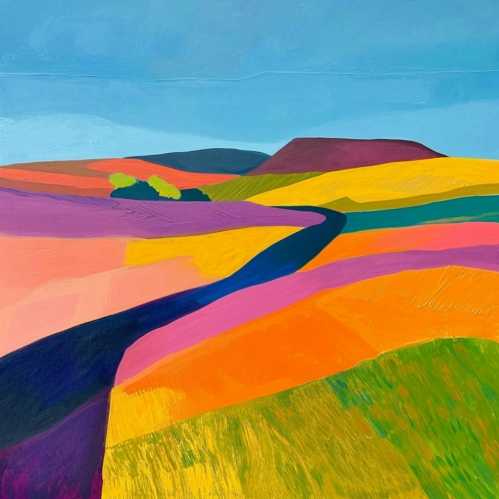 Colourful Abstract Northumberland National Park England 2