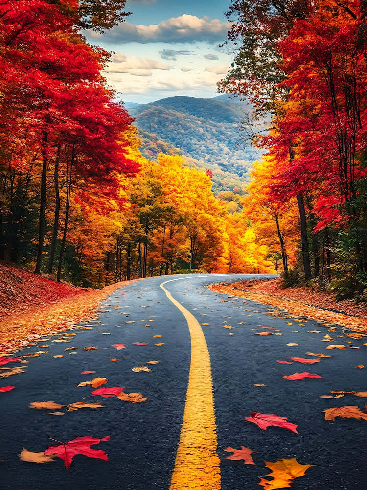 Autumn Road In The Mountains 3