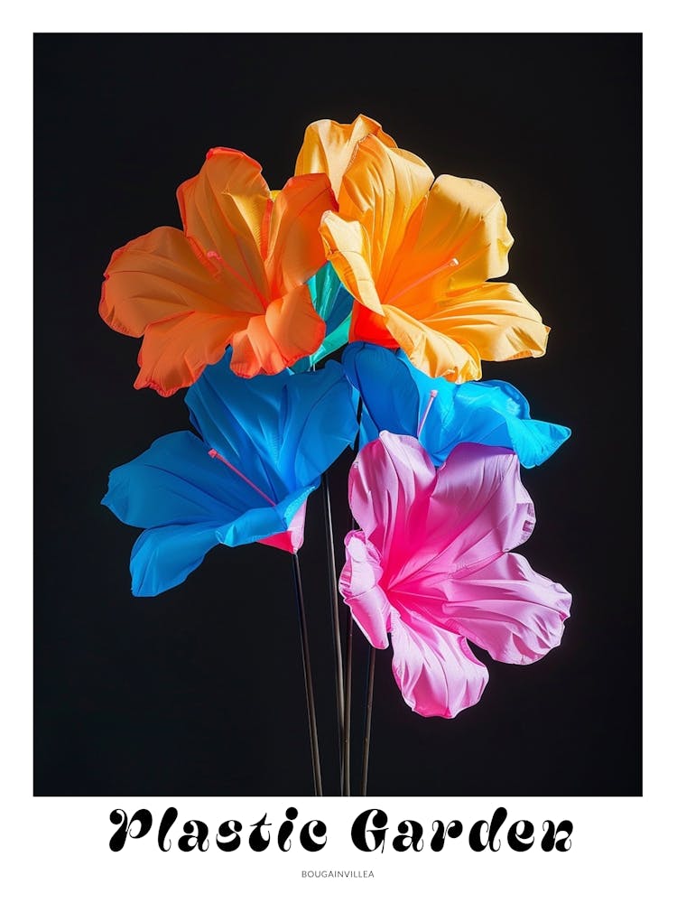 Bright Inflatable Flowers Poster Bougainvillea 1