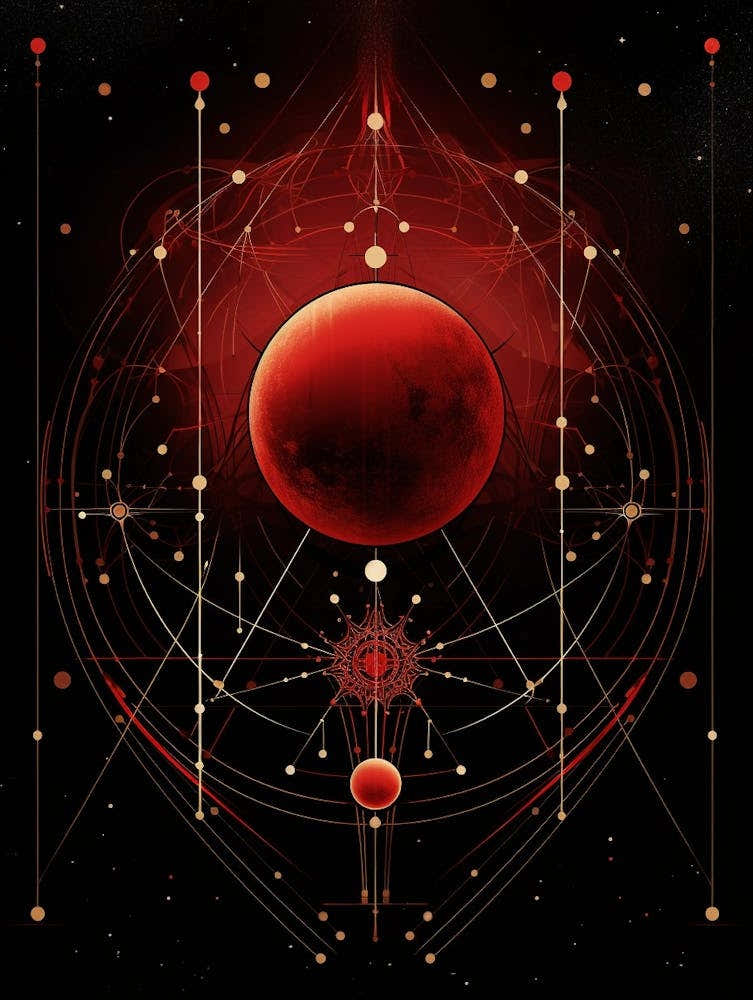 Celestial Abstract Geometric Illustration 6