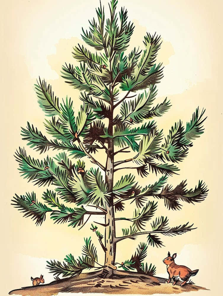 Balsam Tree Storybook Illustration 1