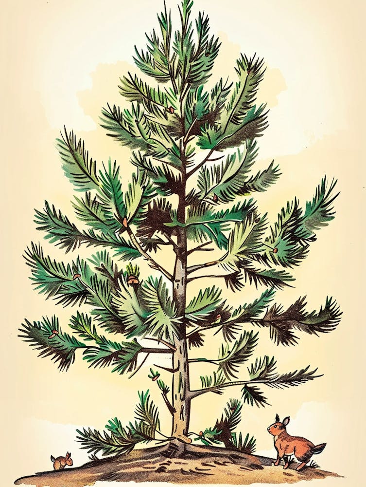 Balsam Tree Storybook Illustration 1