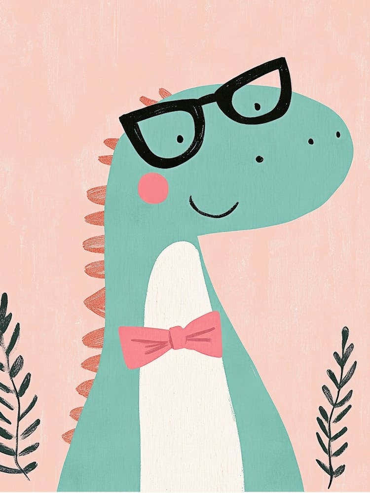 Dinosaur With Glasses