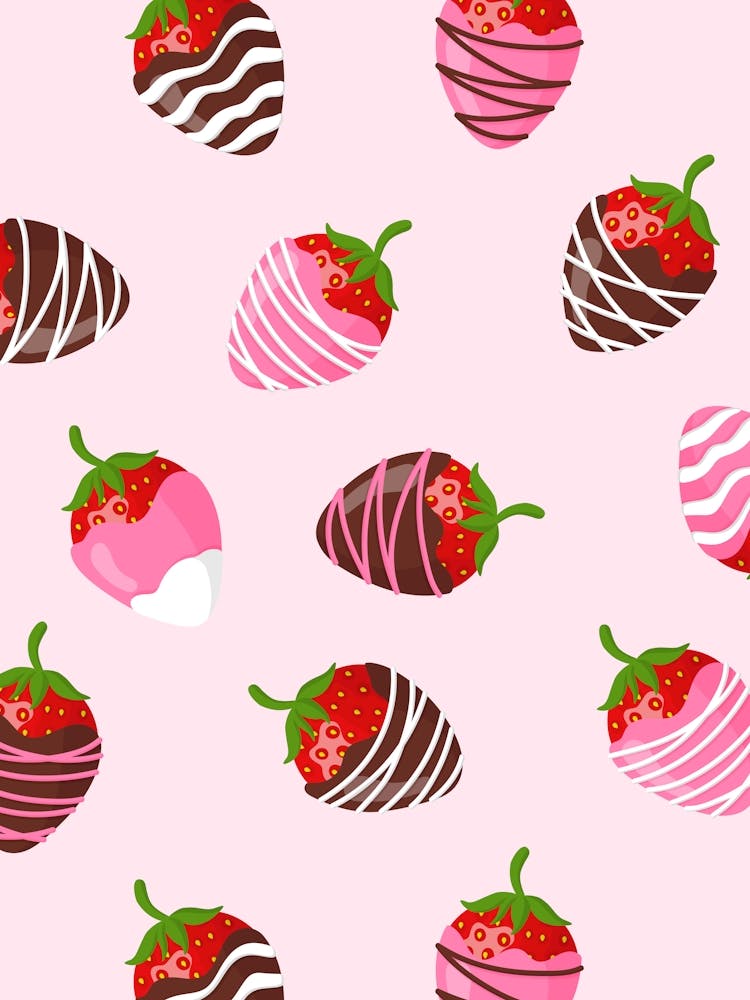 Pink Strawberries Food