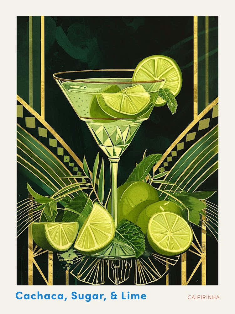 Art Deco Caipirinha 3 Poster