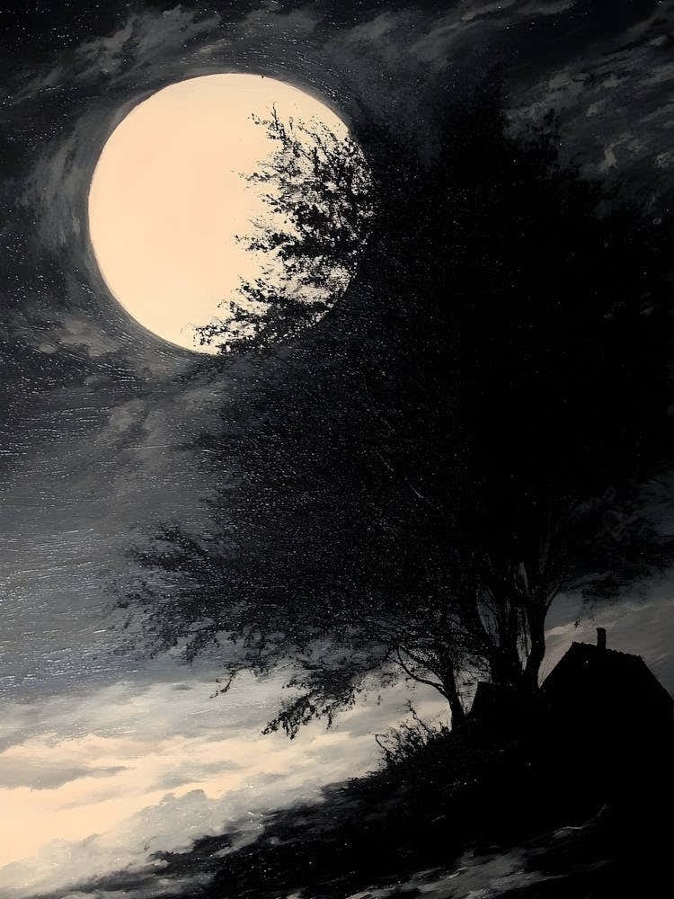 Dark Gothic Full Moon