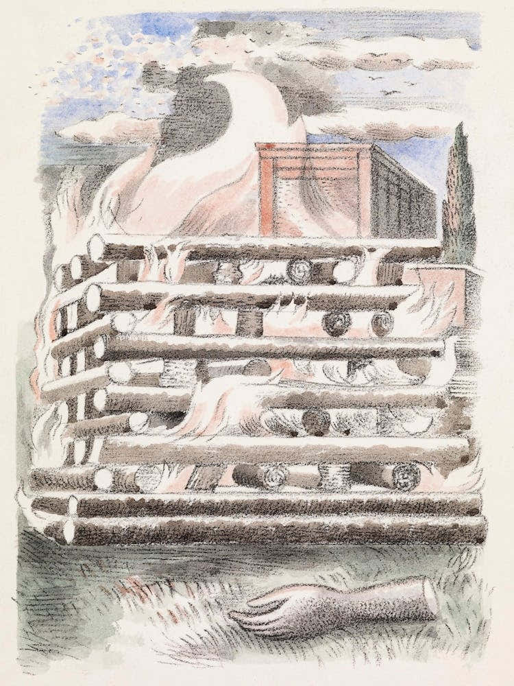 Design For Urne Buriall Funeral Pyre (1932), Paul Nash