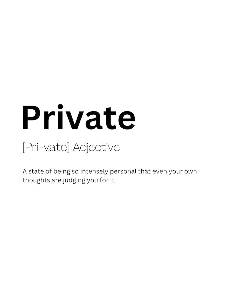 Private Definition Meaning 1