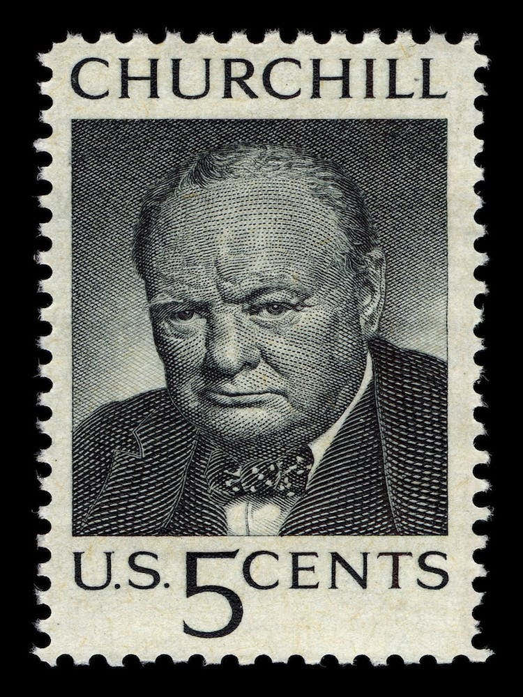 1965 5 Cent Us Stamp Honoring Winston Churchill