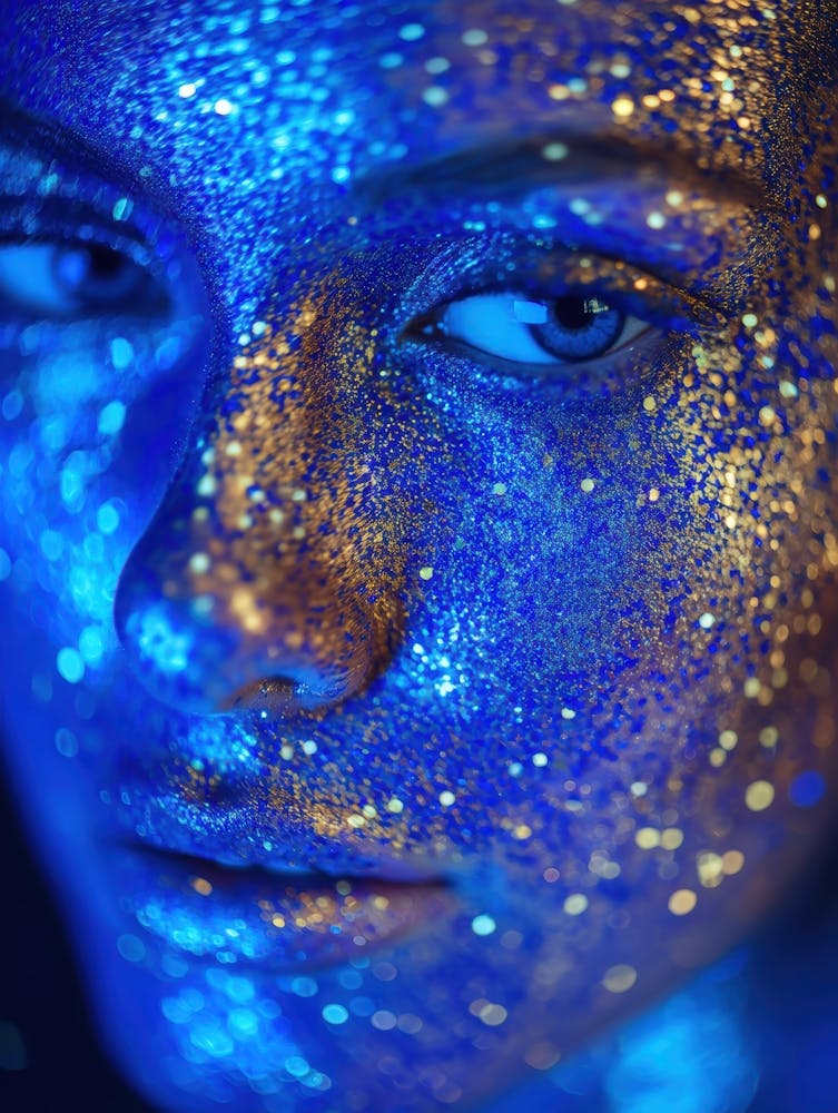 Young Woman With Glitter