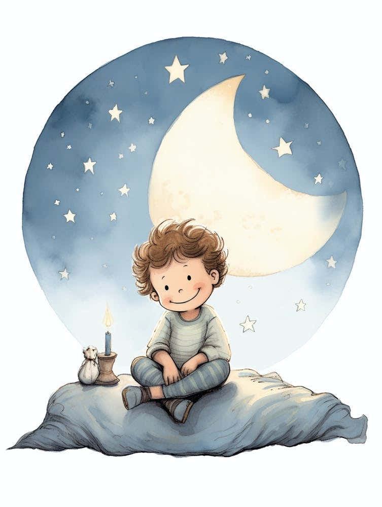 Little Boy In The Moonlight