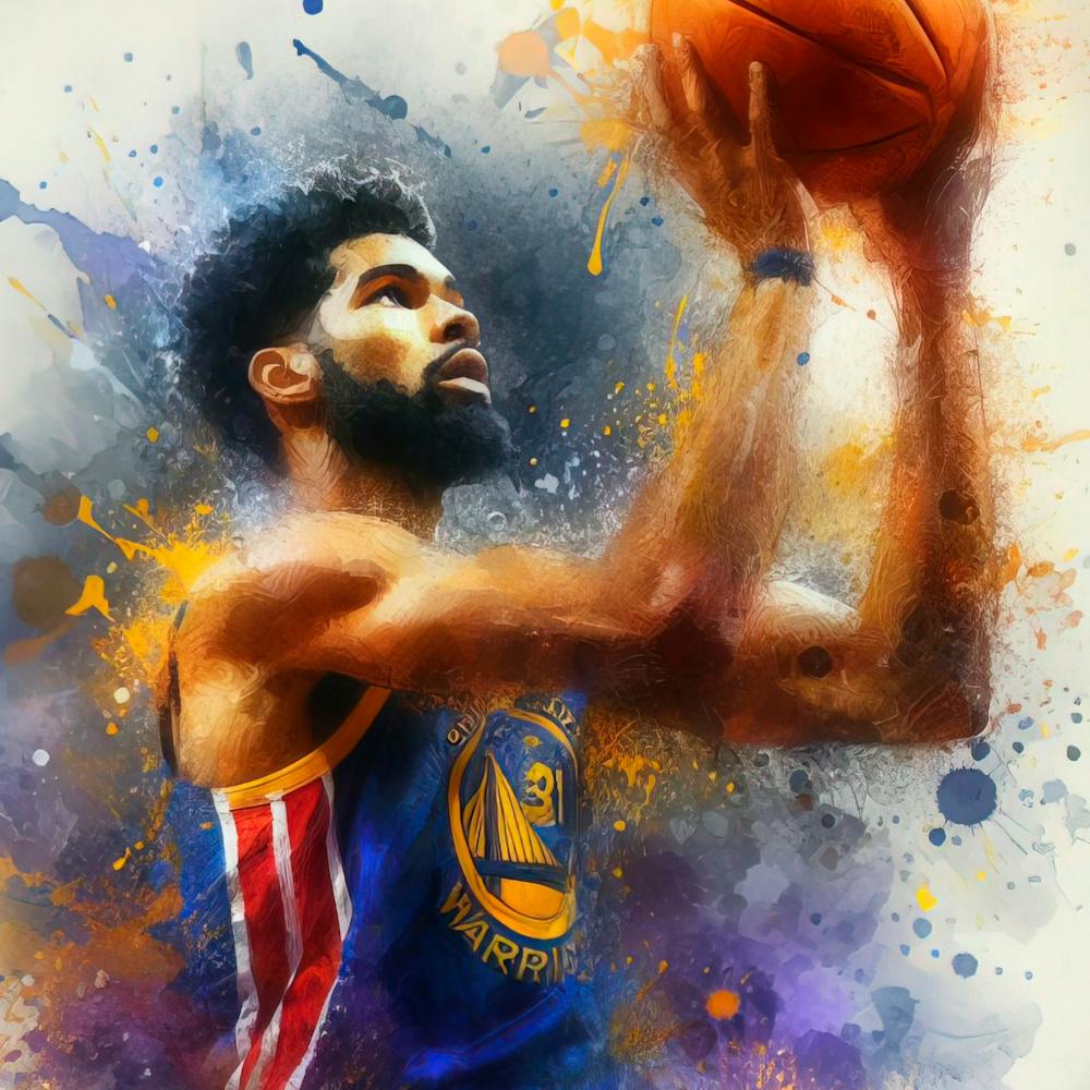 Watercolor basketball player - NBA 4