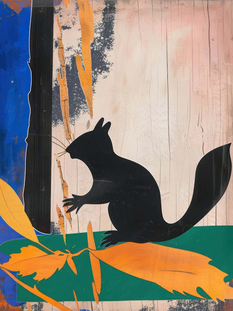 Squirrel 2 Cut Out Collage