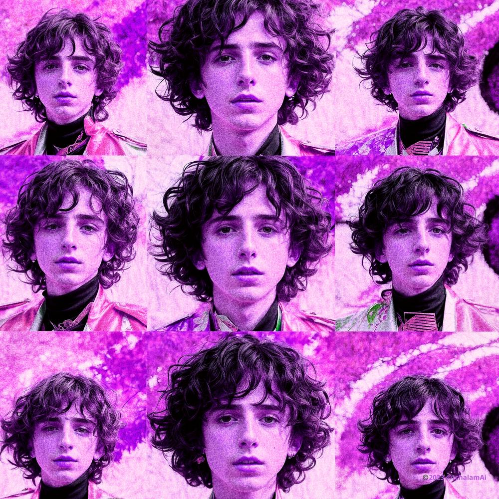 Timothée in Lavender: A Warholian Ode to Modern Ephemera