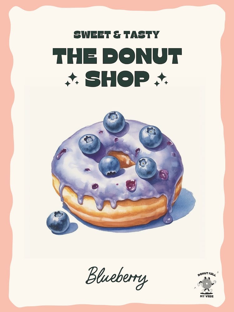 Blueberry Donut The Donut Shop 2