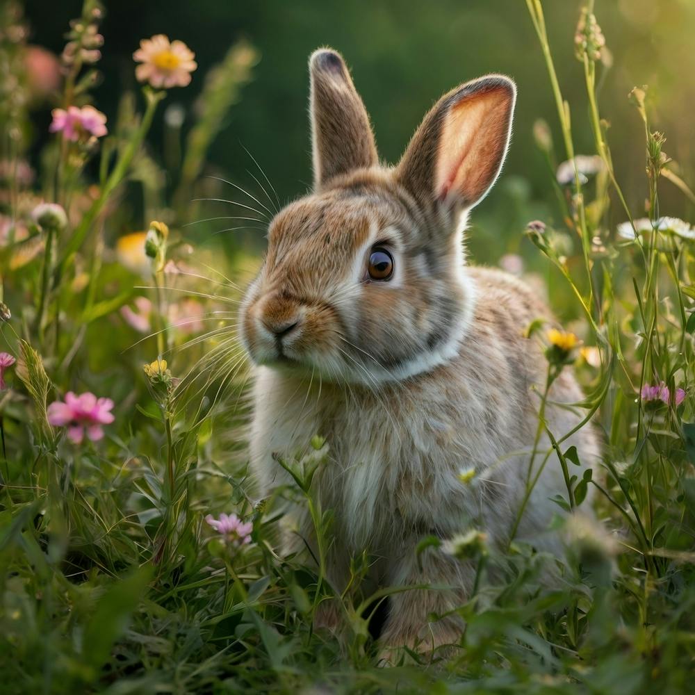 Rabbit In The Meadow 1