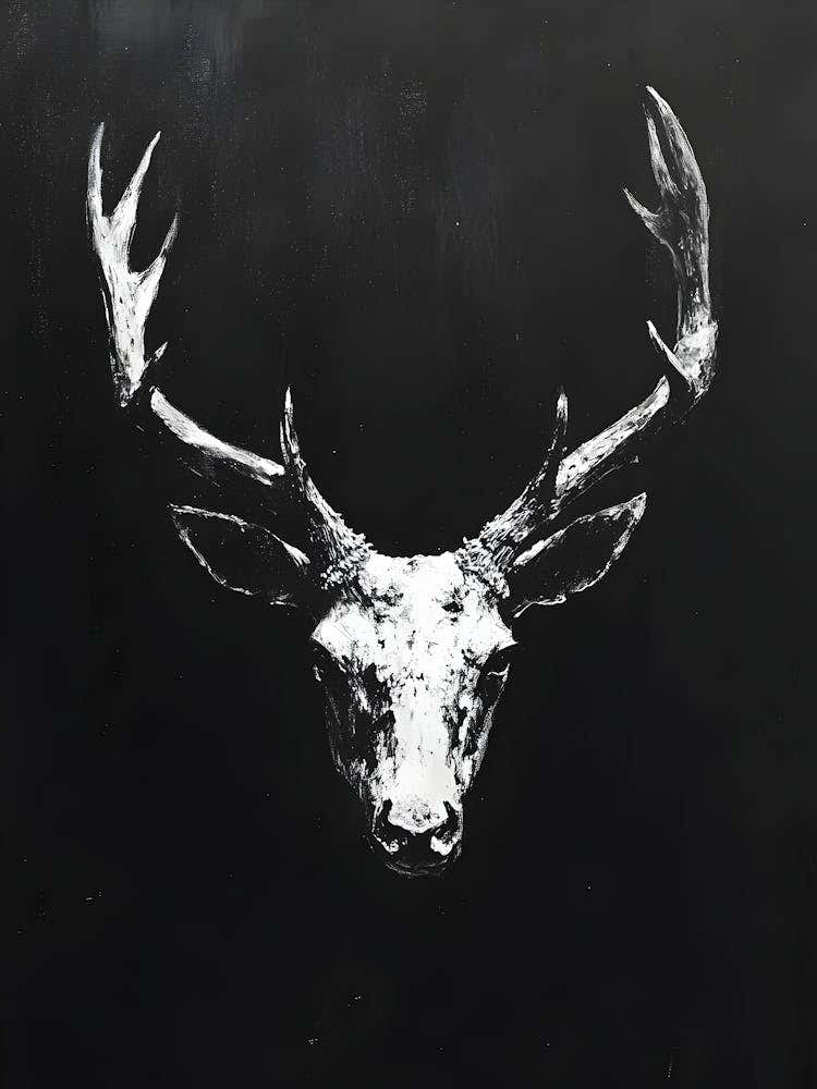 Dark Gothic Deer Head