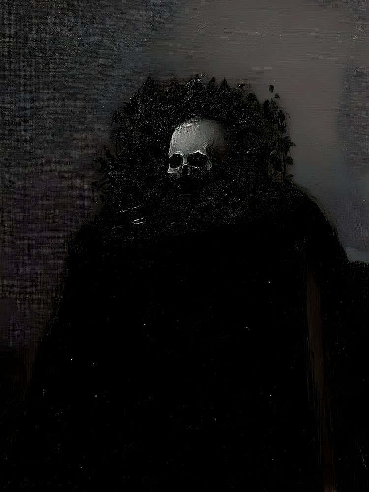 Dark Gothic Skeleton In The Dark